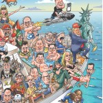 1000 pc Mark Knight Puzzle - Who's Who in the Celebrity Zoo #2? 